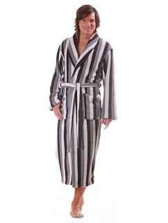 Pánský župan Adam 2130 9001 šedý s pruhy - Vestis