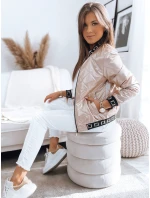 Dámská prošívaná bunda BASEBALL light pink FashionStreet TY3489 Dámská prošívaná bunda BASEBALL light pink FashionStreet TY3489