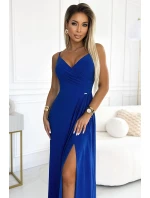 299-17 CHIARA elegantní maxi dlouhé šaty bez ramínek - CHABRERA S BROKEREM 299-17 CHIARA elegantní maxi dlouhé šaty bez ramínek - CHABRERA S BROKEREM