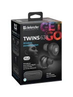 DEFENDER BEZDRÁTOVÁ SLUCHÁTKA S MIKROFONEM "TWS" TWINS 638 ČERNÁ 63638