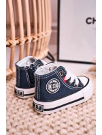 Dětské Tenisky Vysoké Se Zipem BIG STAR HH374189 Tmavě Modré