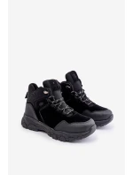 Zateplené Pánské Trekkingové Boty S Šňůrkami Černé Zerista Zateplené Pánské Trekkingové Boty S Šňůrkami Černé Zerista