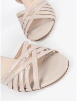 Jedinečné dámské hnědé sandály Obcas Jedinečné dámské hnědé sandály Obcas