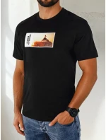 Pánské tričko s potiskem černé FashionStreet RX5485