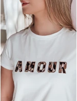 Dámské vyšívané tričko AMOROSA white FashionStreet RY2856