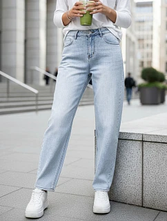 Dámské džíny baggy fit volného střihu modré FashionStreet UY2925