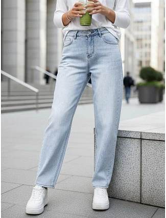 Dámské džíny baggy fit volného střihu modré FashionStreet UY2925