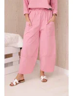 Komplet nových mikinových kalhot Punto pudrově růžová Komplet nových mikinových kalhot Punto pudrově růžová