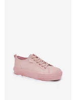 Dámské Tenisky Na Platformě Z Eko Kůže Big Star RR274A294 Růžové