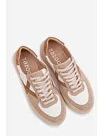 Kožené semišové dámské tenisky Zazoo N1108S5 béžové
