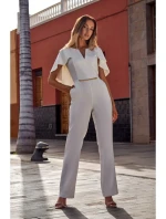 M670 Kombinéza s volánky - ecru