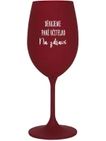 DĚKUJEME PANÍ UČITELKO - NA ZDRAVÍ - bordo sklenice na víno 350 ml