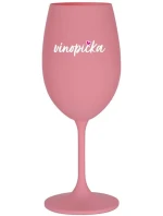 VÍNOPIČKA - růžová sklenice na víno 350 ml VÍNOPIČKA - růžová sklenice na víno 350 ml