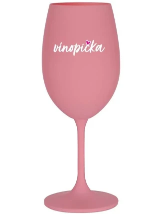 VÍNOPIČKA - růžová sklenice na víno 350 ml VÍNOPIČKA - růžová sklenice na víno 350 ml