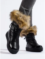 Praktické černé sněhule dámské platforma Praktické černé sněhule dámské platforma