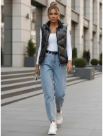 Dámská prošívaná vesta se stojáčkem černá FashionStreet TY3477