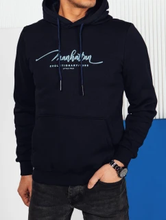 Pánská mikina s kapucí tmavě modrá FashionStreet BX5704