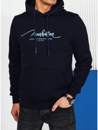 Pánská mikina s kapucí tmavě modrá FashionStreet BX5704