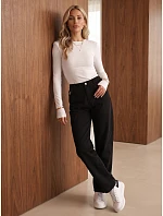 Dámské džíny Mom Fit s vysokým pasem, černé, FashionStreet UY3208 Dámské džíny Mom Fit s vysokým pasem, černé, FashionStreet UY3208