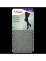 Neprůhledné punčochové kalhoty FLEECE COTTON 100 DEN - BELLINDA - šedá