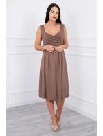 Šaty se širokými ramínky cappuccino Šaty se širokými ramínky cappuccino