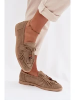 Dámské Mokasíny S Frézlami A Korálky Zelené Teressa