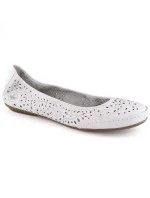 Kožená pohodlná polobotka Rieker W RKR649 bílá