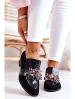 Semišové Boty S Dekorací černým Davine