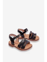 Dětské sandály s popruhy černá Isla