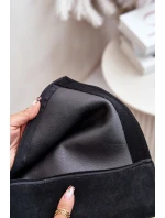 Dámské semišové kozačky do poloviny lýtek na zip Lewski 3616 černé