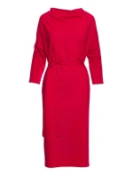 Pletené šaty S403  červené - Stylove