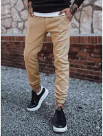 Pánské tepláky jogger béžové FashionStreet UX3301 Pánské tepláky jogger béžové FashionStreet UX3301