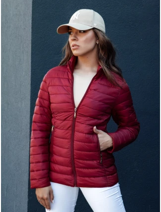 Dámská prošívaná bunda CRIMSON maroon FashionStreet TY4352