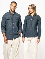 Kariban K 518 Denim halenka s dlouhým rukávem 20.K518 blue jean Kariban K 518 Denim halenka s dlouhým rukávem 20.K518 blue jean