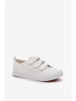 Mladistvé Nízké Tenisky Na Suchý Zip Bílé Dilan