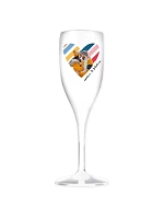 Personalizovaná nerozbitná prosecco sklenice s výřezem fotky na podkladu