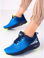 Trendy modré  tenisky dámské bez podpatku