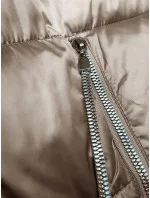 Béžová dámská bunda typu bublina S'west (B8192-12)