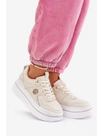 Dámské Sportovní Boty Na Platformě Béžové Caldeno