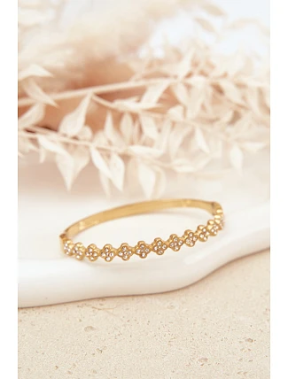 Zlatý dámský náramek s cirkony Zlatý dámský náramek s cirkony