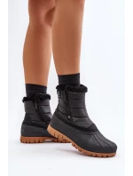 Dámské Sněhule Zateplené Kožíškem Na Zip Lee Cooper LCJ-24-44-2866 Černé