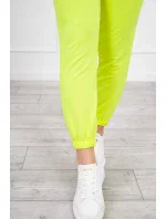 Bavlněné kalhoty žluté neonové Bavlněné kalhoty žluté neonové