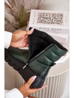 Dámské Kožené Boty Na Zip Zateplené Filcem Tmavozelené Zazoo 60512 Dámské Kožené Boty Na Zip Zateplené Filcem Tmavozelené Zazoo 60512