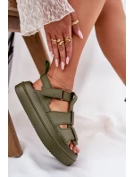 Dámské sandály na platformě zelené Nitavelia Dámské sandály na platformě zelené Nitavelia