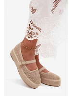 Dámské espadrilky s páskem na platformě Béžové Coastina Dámské espadrilky s páskem na platformě Béžové Coastina