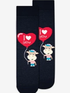 MODERNÍ Ponožky U04.156 Valentýnské ponožky