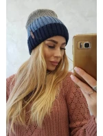 Fleecová čepice Bojana K265 navy+turquoise+dark grey Fleecová čepice Bojana K265 navy+turquoise+dark grey