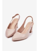 Pohodlné lodičky na podpatku Sergio Leone SK162 Béžové Pohodlné lodičky na podpatku Sergio Leone SK162 Béžové