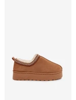 Nízké dámské sněhule s výšivkou na platformě Camel Taliah Nízké dámské sněhule s výšivkou na platformě Camel Taliah