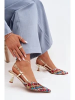 Dámské Plecione Sandály na podpatku vícebarevné Selinae